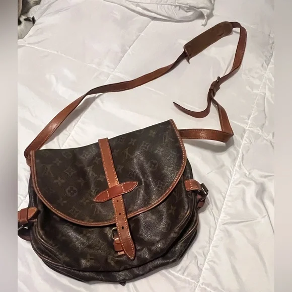 Double sided vintage Louis Vuitton side bag